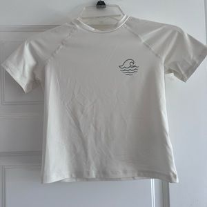 white surf baby tee